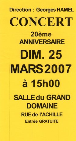 Affiche concert 20� ann