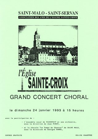 Affiche concert 24.01.1993